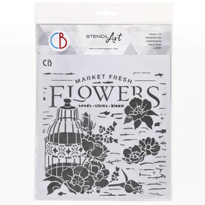 Ciao Bella Book Lovers Stencil - Market Fresh Flowers