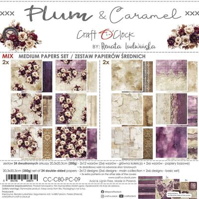 Craft O'Clock Plum & Caramel - Medium Papers Set