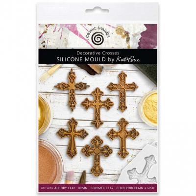 Katy Sue Designs Cosmic Shimmer Silicone Mould - Decorative Crosses