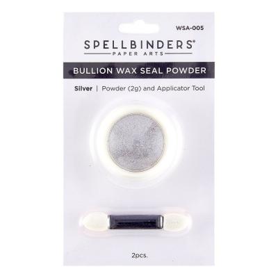 Spellbinders Clear Seal Maker Tool Wax Seal Powder - Silver Bullion