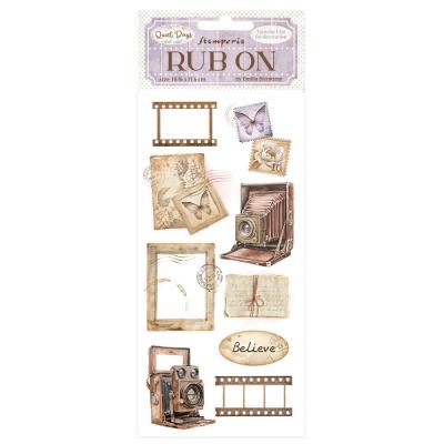 Stamperia Quiet Days Rub-On - Vintage Photography