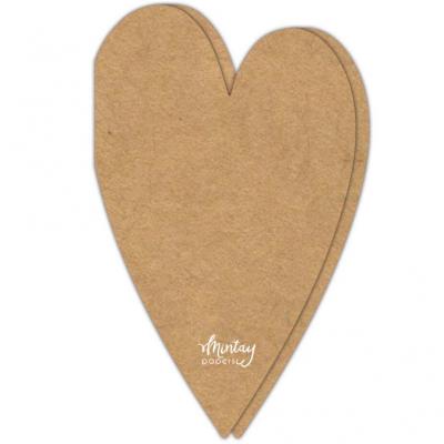 Mintay Papers - Heart 2 Card Base Kraft