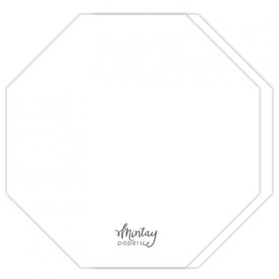 Mintay Papers - Octagon Card Base White