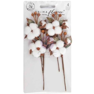 Prima Marketing Twinkle & Treats Flowers - Snowy Cotton
