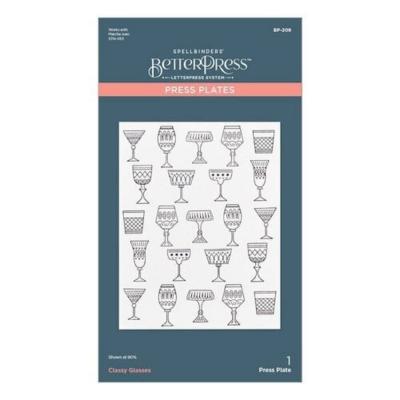 Spellbinders Press Plate - Classy Glasses