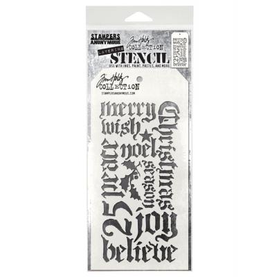 Stampers Anonymous Tim Holtz Stencil - Holiday Script