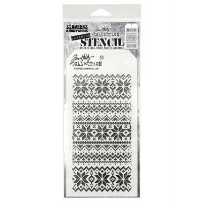 Stampers Anonymous Tim Holtz Stencil - Holiday Knit