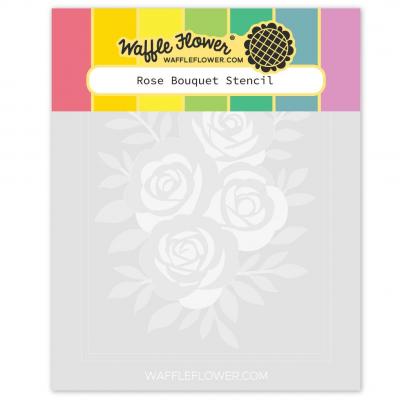 Waffle Flower Stencil - Rose Bouquet