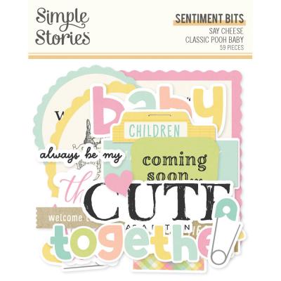 Simple Stories Say Cheese Classic Pooh Baby - Sentiment Bits