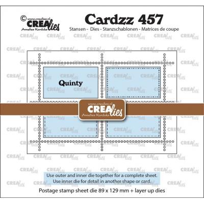 Crealies Cutting Dies - Postage Stamp Sheet Quinty 4x Rectangles