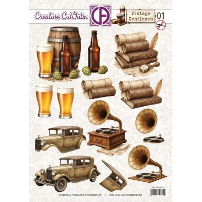 Creatief Art Vintage Gentlemen 1 - Creative CutOuts