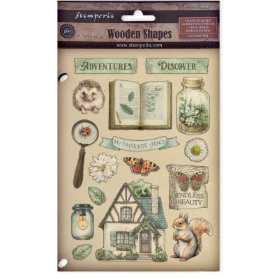 Stamperia Herbarium Silvae - Colored Wooden Shape