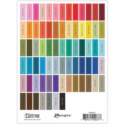 Ranger Tim Holtz Distress Mini Ink Pad Label Sheet Black