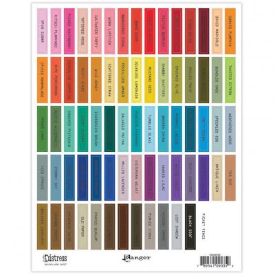 Ranger Tim Holtz Distress Ink Pad Label Sheet Black
