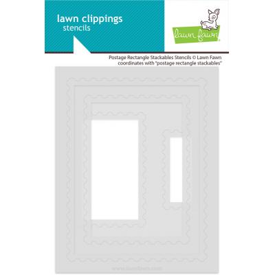 Lawn Fawn Lawn Clippings Coloring Stencils - Postage Rectangle Stackables