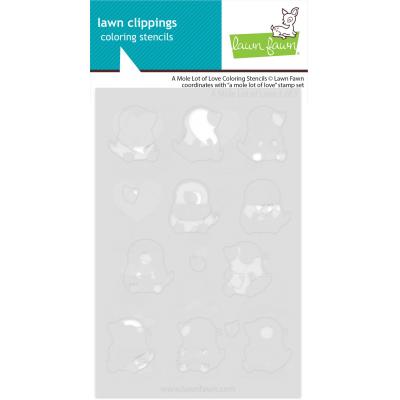 Lawn Fawn Lawn Clippings Coloring Stencils - A Mole Lot Of Love