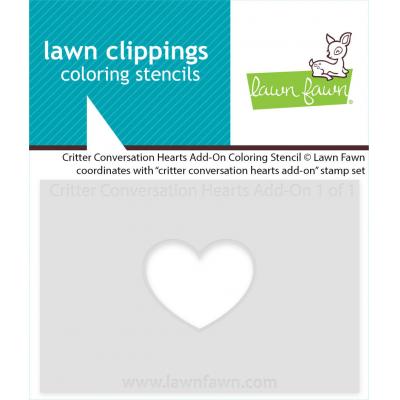 Lawn Fawn Lawn Clippings Coloring Stencils - Conversation Hearts Add-On