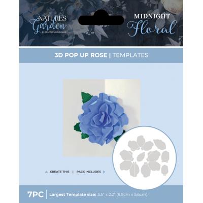 Crafter's Companion Midnight Floral - 3D Template Pop Up Rose