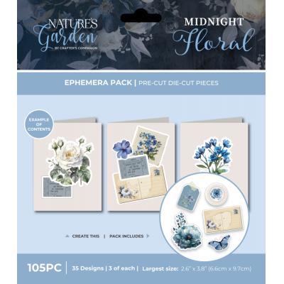Crafter's Companion Midnight Floral Ephemera Pack