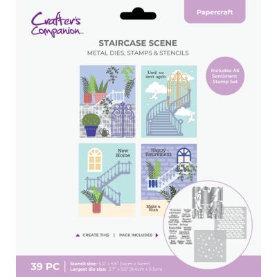 Crafter's Companion Stamp, Die & Stencil - Staircase