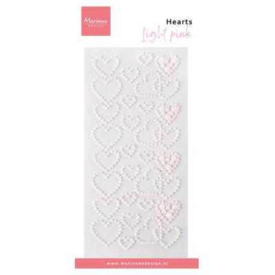 Marianne Design Embellishments - Hearts Pearls Light Pink