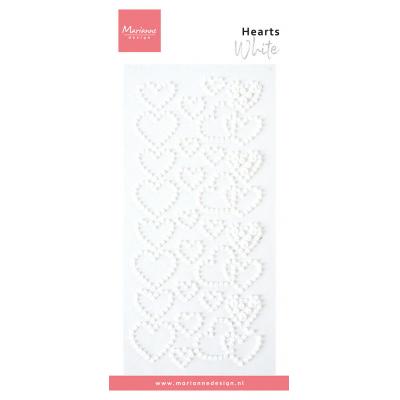 Marianne Design Embellishments - Hearts Pearls White