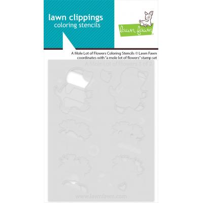 Lawn Fawn Lawn Clippings Coloring Stencils - A Mole Lot Of Flowers