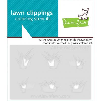 Lawn Fawn Lawn Clippings Coloring Stencils - All The Grasses