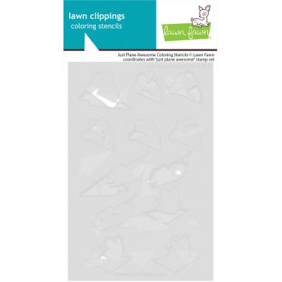 Lawn Fawn Lawn Clippings Coloring Stencils - Just Plane Awesome