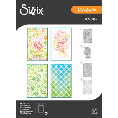 Sizzix Vicki Boutin Stencils - Buildables Botanicals #1