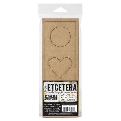 Stampers Anonymous Tim Holtz Etcetera Chipboard - Large Cutout Tiles