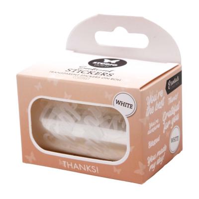 Studio Light Thanks! White Transparent Stickers On Roll