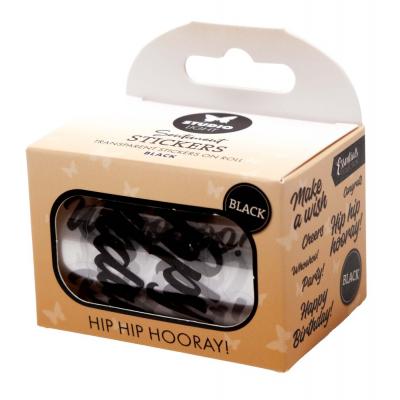 StudioLight Hip Hip Hooray Black Transparent Stickers On Roll