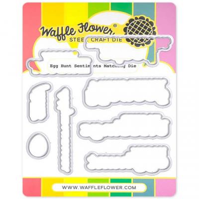 Waffle Flower Dies - Egg Hunt Sentiments