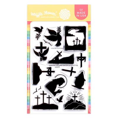 Waffle Flower Postage Collage Stempel - Easter Silhouettes