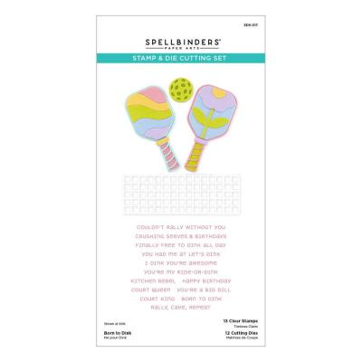 Spellbinders This Is Life Dies and Stamps - Born To Dink