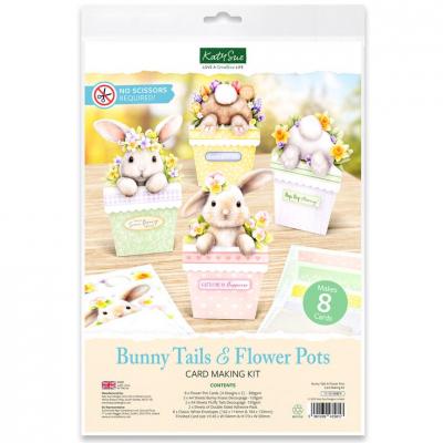 Katy Sue Designs Card Making Kit - Bunny Tails & Flower Pots