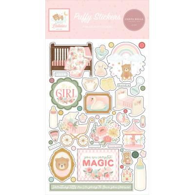 Carta Bella Little Lullabies Baby Girl - Puffy Stickers