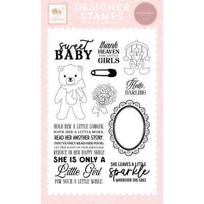 Carta Bella Little Lullabies Baby Girl Stempel - Darling Bear
