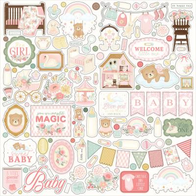 Carta Bella Little Lullabies Baby Girl - Element Sticker