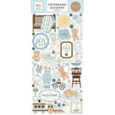 Carta Bella Little Lullabies Baby Boy - Chipboard Accents