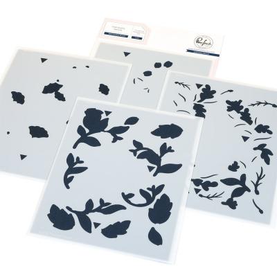 Pinkfresh Studio Artful Foundations Stencil - Wild Meadow Wreath