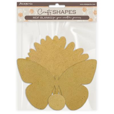 Stamperia Daisy Art Crafty Shapes - Blank Daisy And Butterfly