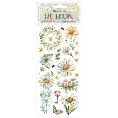 Stamperia Daisy Art Rub-On - Daisy And Butterfly