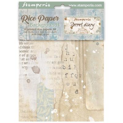 Stamperia Secret Diary - Rice Paper Backgrounds