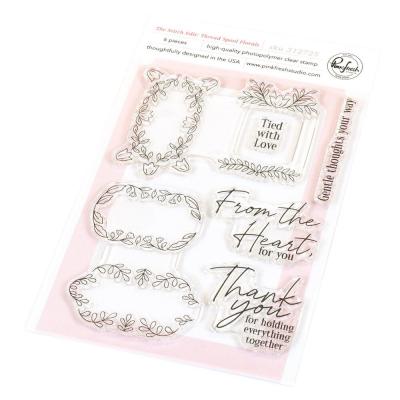 Pinkfresh Studio Homespun With Heart Stempel - The Stitch Edit Thread Spool Florals