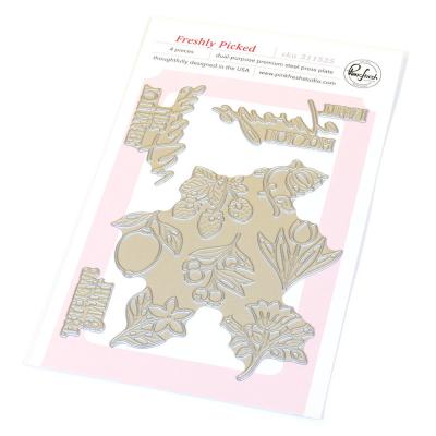 Pinkfresh Studio Homespun With Heart Press Plate - Freshly Picked