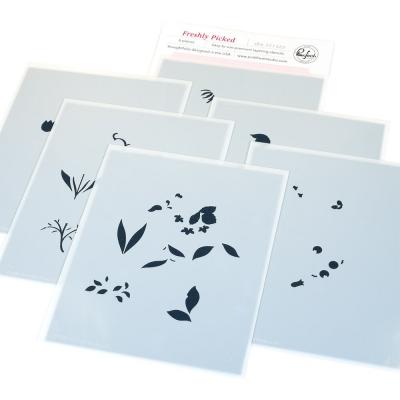 Pinkfresh Studio Homespun With Heart Stencil - Freshly Picked