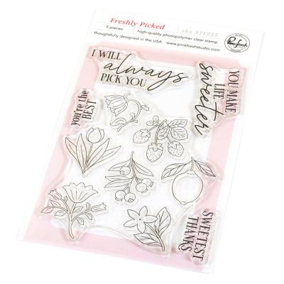 Pinkfresh Studio Homespun With Heart Stempel - Freshly Picked