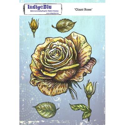 Indigo Blue Stempel - Giant Rose